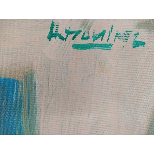 Hector Ramirez Ortega, Composition, 1990, Mixed Media on Canvas For Sale - Image 6 of 7