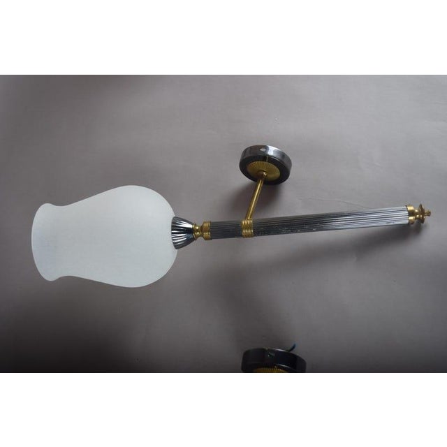 Metal 1970s Wall Lights, Style of Maison Jansen, Neoclassical French Design - a Pair For Sale - Image 7 of 12
