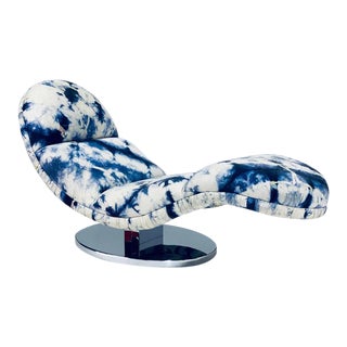 Milo Baughman Chrome Base Rocking Chaise For Sale