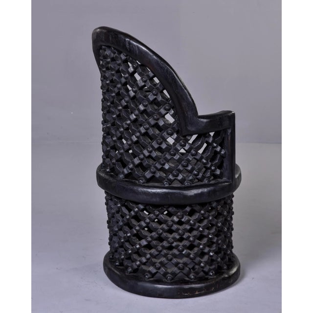 African Carved African Bamileke Throne Chair For Sale - Image 3 of 12