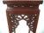 Vintage 'Ming' Style Ornate Lattice Work Chinese Solid Rosewood Display Pedestal / Stand For Sale In Tampa - Image 6 of 7