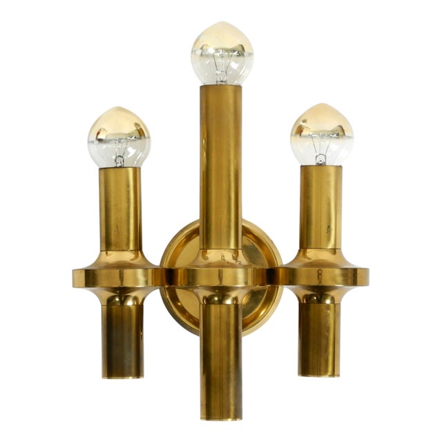 Brass Wall Lamp by Gaetano Sciolari for Staff Leuchten, 1960s For Sale