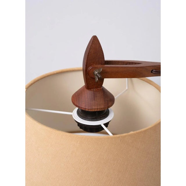 Teak Scissor Wall Lamp, the Netherlands, 1960s For Sale - Image 6 of 11