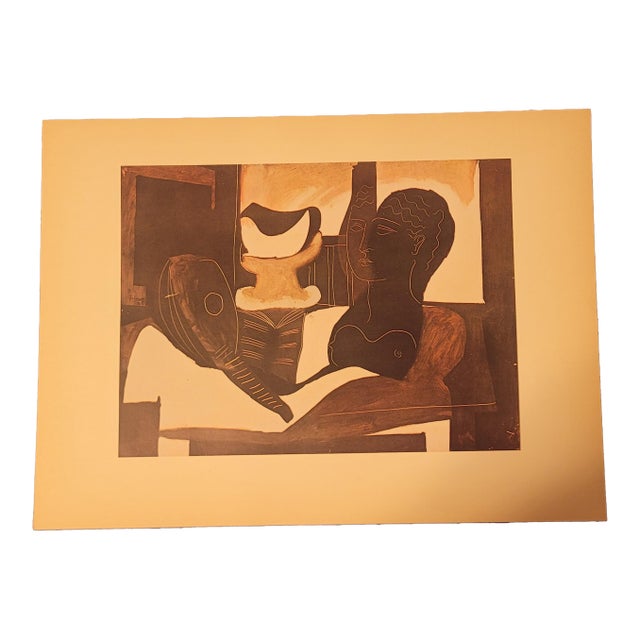 1940s Rare HTF Authentic Original Picasso Color Plate/Lithograph "Still Life With Antique Head " Skira Publishing For Sale