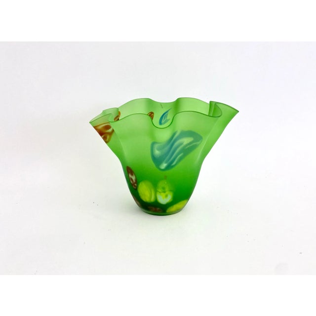 Mid 20th Century Art Glass Handkerchief Vase For Sale - Image 5 of 9