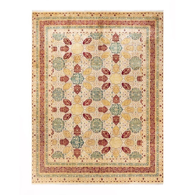 Ivory Mogul, One-of-a-Kind Hand-Knotted Area Rug in Ivory, 8' 2" x 10' 7" For Sale - Image 8 of 8