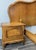 Brown Vintage French Louis XVI Double Bed Frame with Bedside Tables For Sale - Image 8 of 14