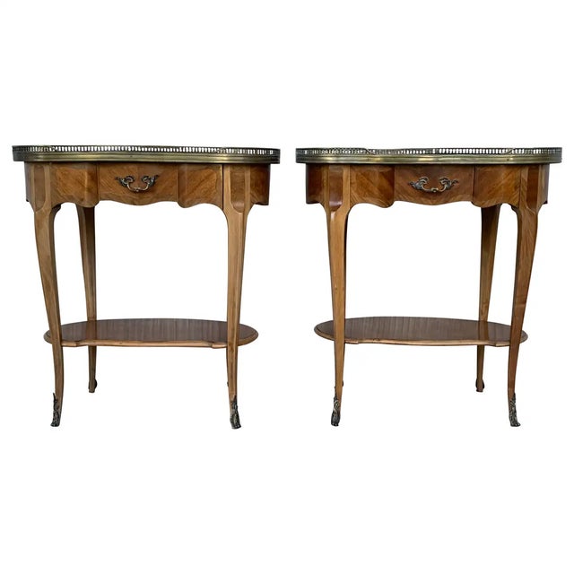 1910s French Oak and Bronze Nightstands - a Pair For Sale - Image 13 of 13