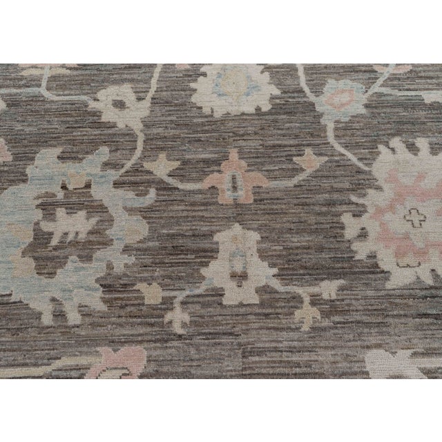 Oushak Rug 9'2" x 12'2" For Sale - Image 4 of 8