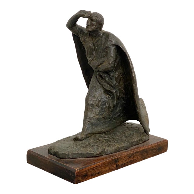 Vintage Italian Bronze Statue of a Man For Sale