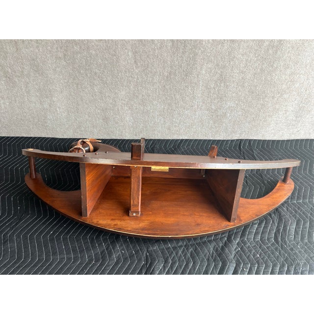 Vintage Late 20th Century Handcrafted Solid Cherry Wood Child’s Rocking Horse For Sale - Image 11 of 12