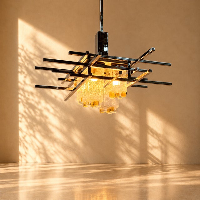Chandelier attributed to Albano Poli for Poliarte, 1970, in Very Good conditions. Designed 1970 to 1979 This piece is...