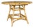 Vintage Coastal Burnt Bamboo & Rattan Expandable Dining Table For Sale