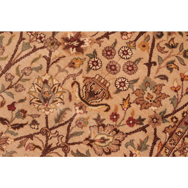 Shabby Chic Shabby Chic 1990's Pak-Persian Taupe/Brown Wool Rug - 6'2'' X 9'6'' For Sale - Image 3 of 9