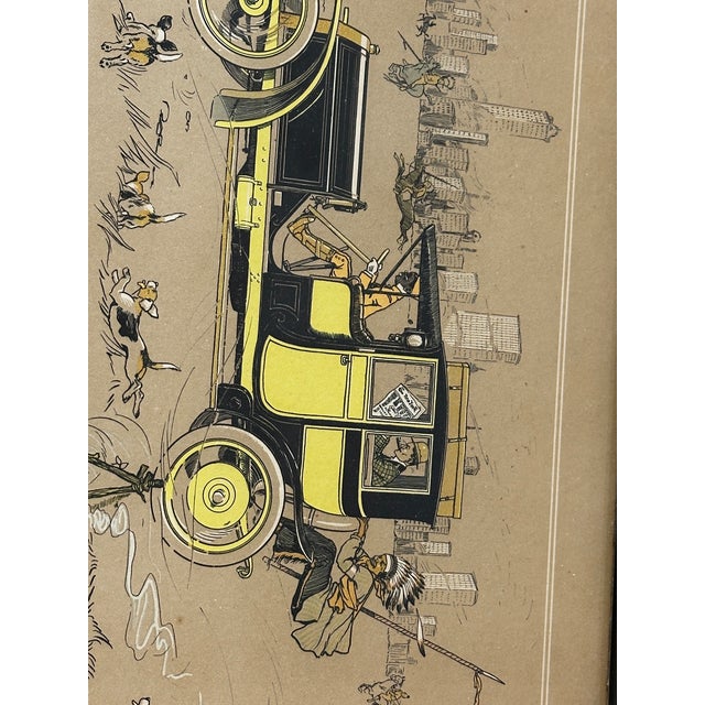 Paper René Vincent, Berliet Illustration, Chicago, 1907, Print on Paper For Sale - Image 7 of 11
