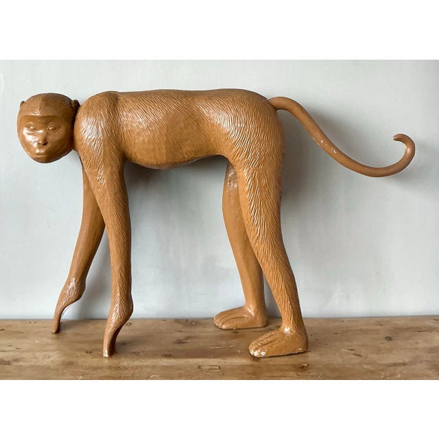 Vintage Molded Resin Monkey For Sale - Image 12 of 12