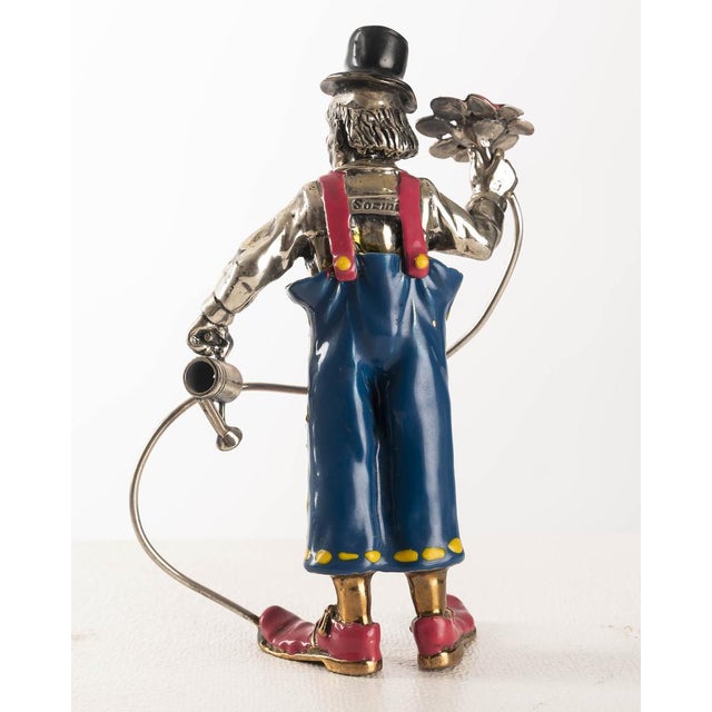 Italian Clowns in Enamelled Sterling Silver from Sorini, Italy, 1970s, Set of 2 For Sale - Image 11 of 18