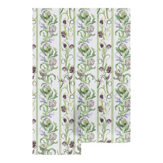 Artichoke Stem Stripe Grasscloth Wallpaper by House Party | Terra Verde | 6 Yards For Sale