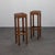 Brown Art Deco Dutch Oak Bar Stools with Upholstered Seats, 1930s, Set of 2 For Sale - Image 8 of 8