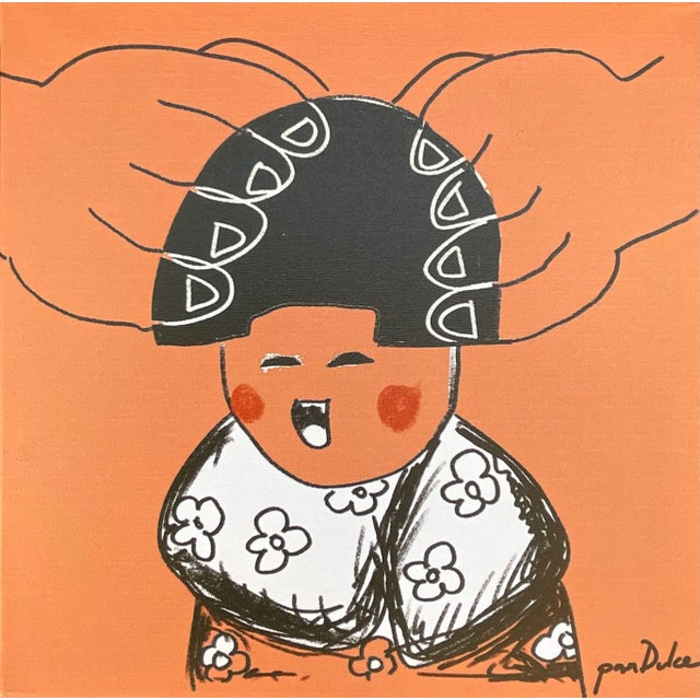 Happy by Pan Dulce Giclee on Canvas Framed Add a moment of inspiration to your home or office space with unique, vintage,...