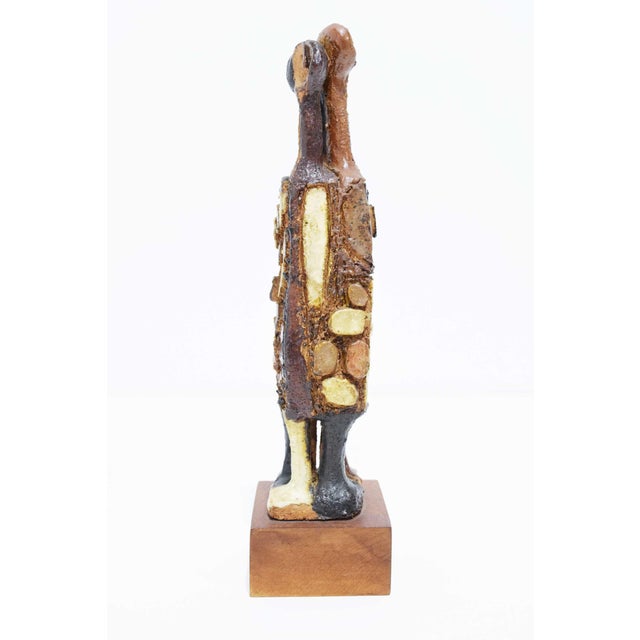 20th Century Signed Ceramic Figure Sculpture For Sale - Image 4 of 10