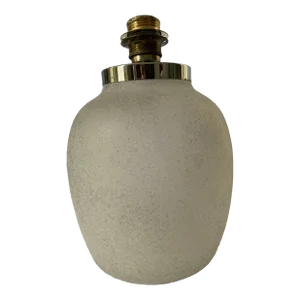 1990s Mid-Century Murano Scavo Glass Table Lamp
