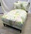 2010s Ballard Designs Chaise Lounge Dark Wood Frame Upholstered Freya Multi Botanical For Sale - Image 5 of 12