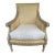 Raffia & Grey Painted Wood Club Chair by Oly Studio For Sale