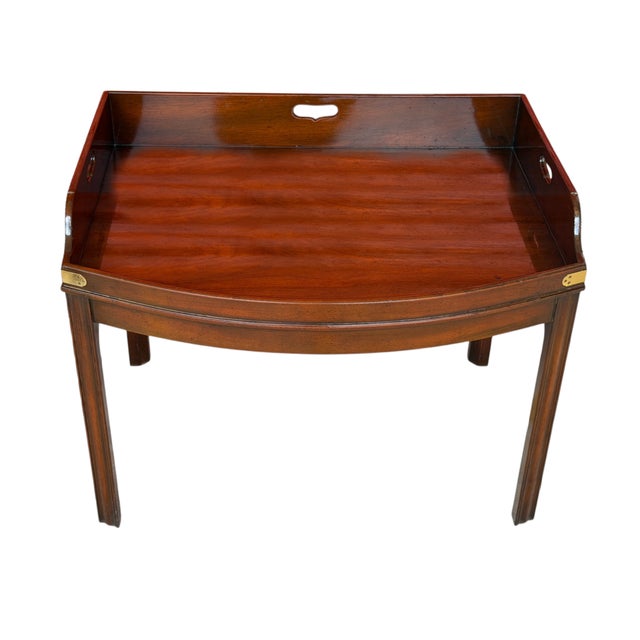 1970s Kittinger Williamsburg-Style Mahogany Tray-Top Table For Sale In Houston - Image 6 of 11