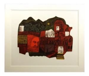 Mid 20th Century "Journey" Surrealist Abstract Colorgraph by Clare Romano