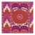 Schumacher Samarkand Ikat Ii Fabric in Ruby For Sale