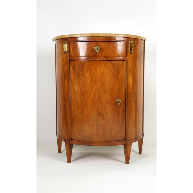 Empire Demi Lune Dresser in Walnut, 1810 For Sale - Image 12 of 12
