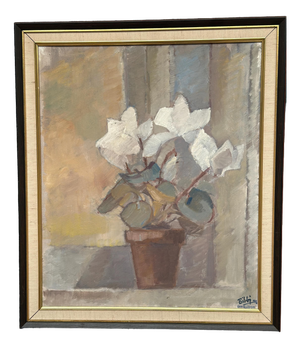 Billi Danielsson, Flowers in Pot, 1978, Oil on Canvas, Framed