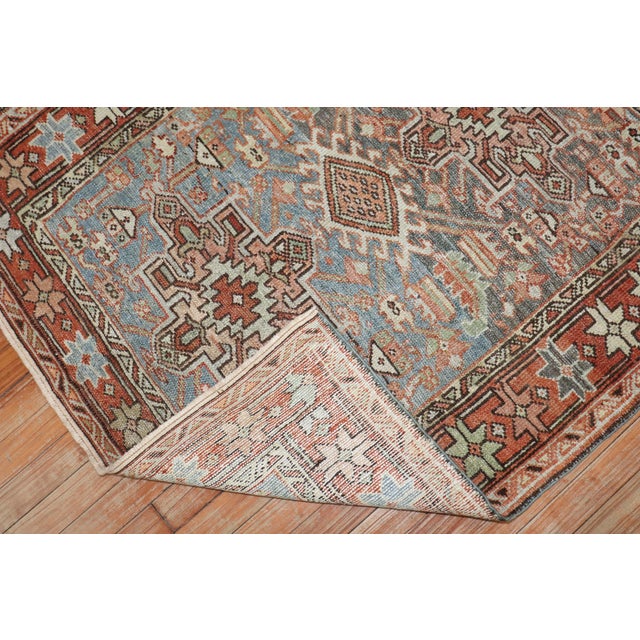 Antique Zabihi Collection Persian Heriz Small Square Rug For Sale - Image 4 of 10