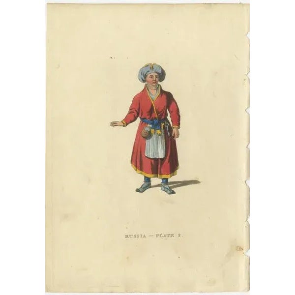 Early 19th Century William Alexander, Traditional Female Attire of 19th Century Russia, 1814, Paper, Set of 3 For Sale - Image 5 of 6