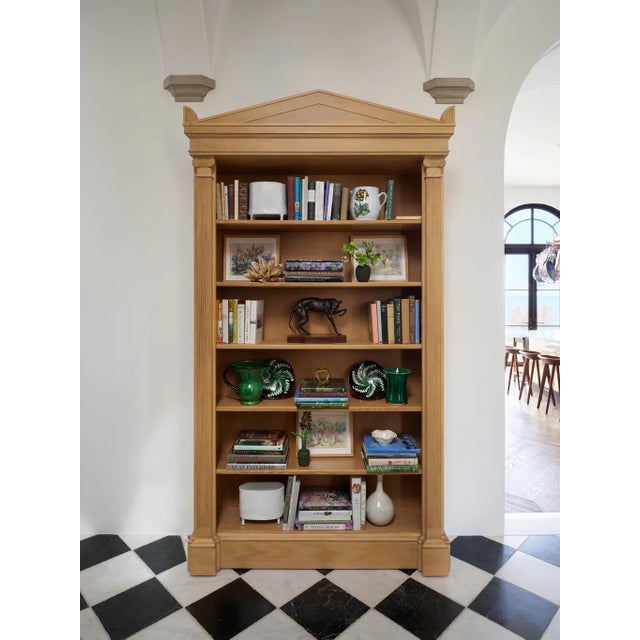 Bunny Williams Home Grand Fluted Artemis Bookcase with Pediment Top For Sale In Charlotte - Image 6 of 7