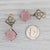 2020s Arya Esha Ginara Rose Quartz Diamond Earrings 18k Gold Sterling Silver - 2 Pieces For Sale - Image 5 of 5