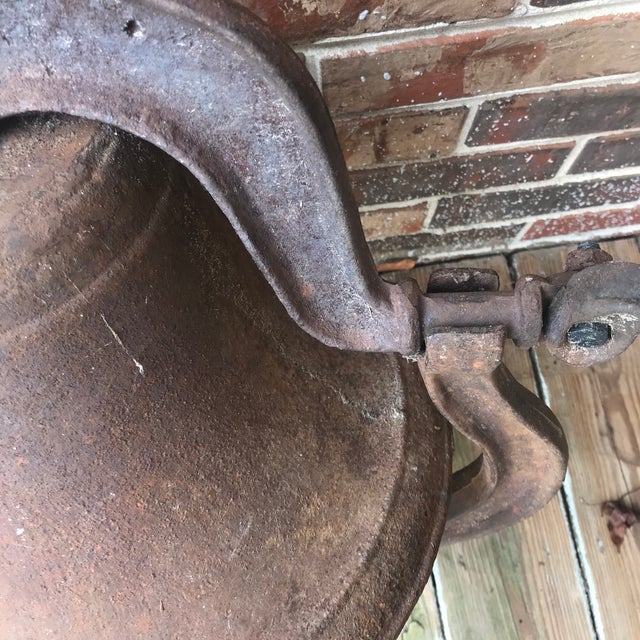 1800s Crystal Metal No 3 Complete Cast Iron Bell For Sale - Image 9 of 15