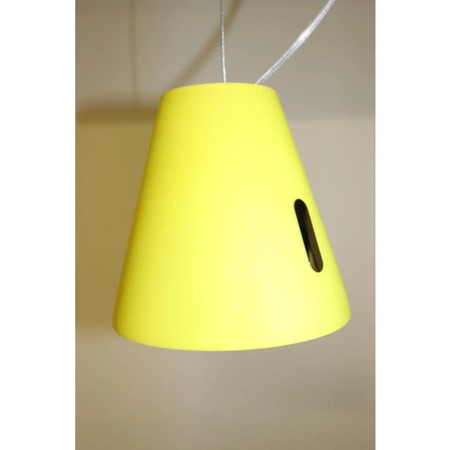 Late 20th Century Modern Murano Yellow Glass Pendant Lamp For Sale - Image 5 of 9