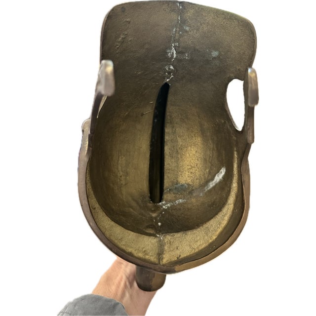 Beautifully aged stunning vintage replica of an ancient Greco-Roman (Attic/Corinthian style) warrior helmet. This is a...