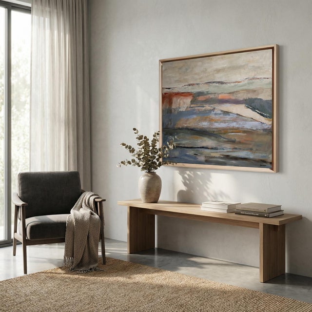 Gray What Lingers, Abstract Landscape, Expressionism, Contemporary, Framed by Sophie Dumont For Sale - Image 8 of 9