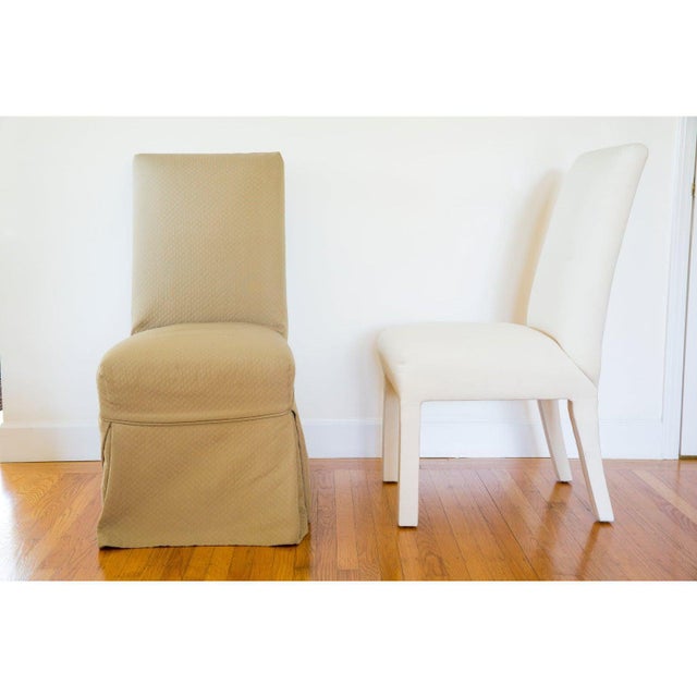 Custom Slipcovered Parsons Dining Chairs by Quatrine A Pair Chairish