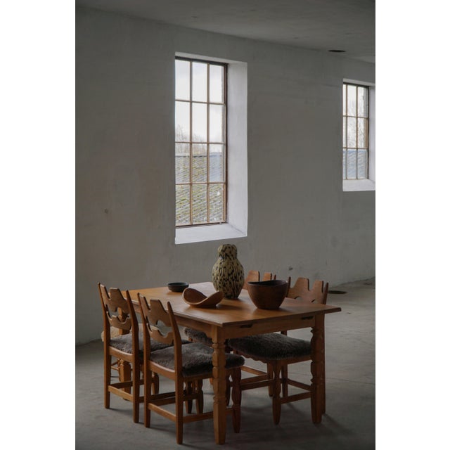 Mid-Century Modern Danish Rectangular Oak Dining Table from Henning Kjærnulf, 1960s For Sale - Image 18 of 18