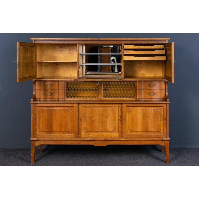 Vintage Brown Oak Cupboard For Sale - Image 6 of 18