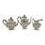 A beautiful Art Deco Sterling Silver Tea & Coffee Set with creamer made by L. Maciel Silver Co. Mexico, circa 1935. This...
