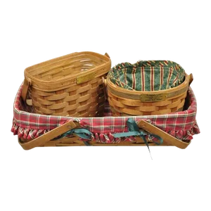 Longaberger 1994 Jingle Bell Basket 1995 Dresden Basket 1988 Basket - 3 Pieces
