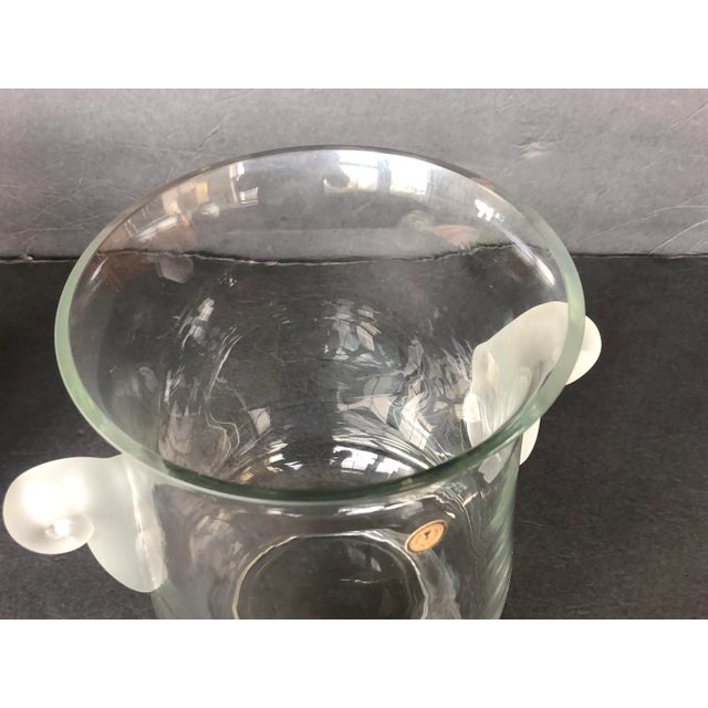 Hand Blown Glass Crystal Ice Bucket For Sale - Image 4 of 13