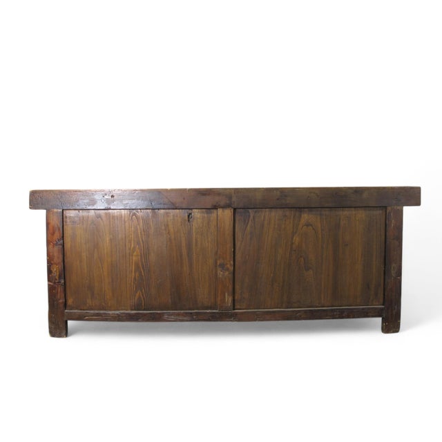 Hand Painted 98" Inch Long Asian Buffet Sideboard For Sale - Image 11 of 11