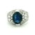 A dramatic and beautifully crafted platinum ring centered by a GIA-certified natural blue sapphire weighing 4.33 carats....