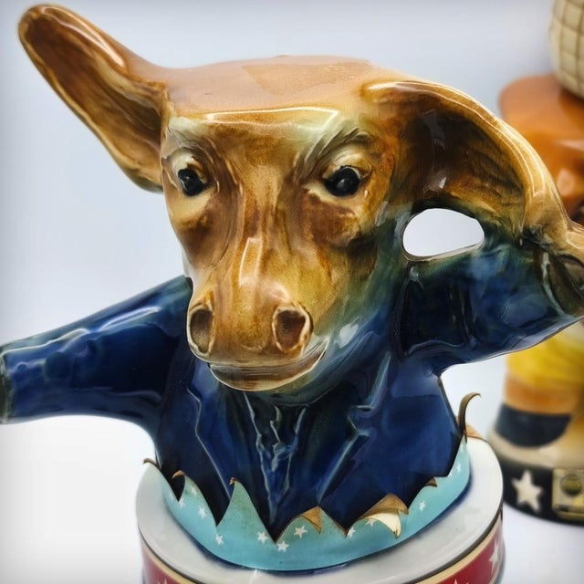 Ceramic Democratic Presidents Donkey Carafe by Jim Beam, USA, 1970s For Sale - Image 6 of 16
